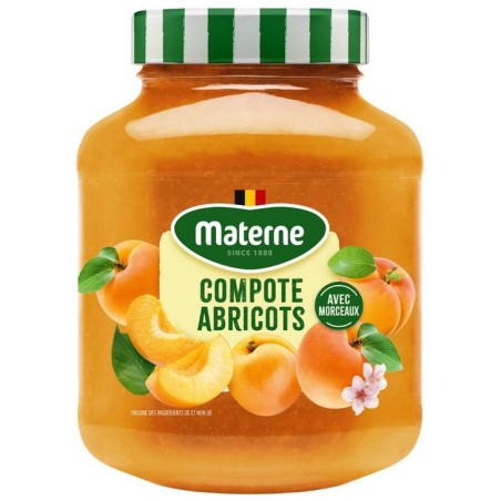 Materne Compote d'Abricots avec Morceaux 600 g