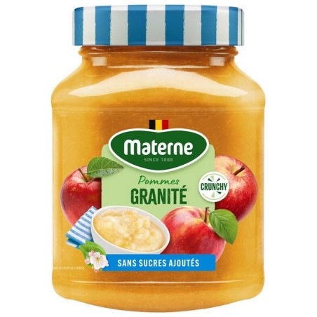 Materne Compote de Pommes Granité avec Morceaux 350 g