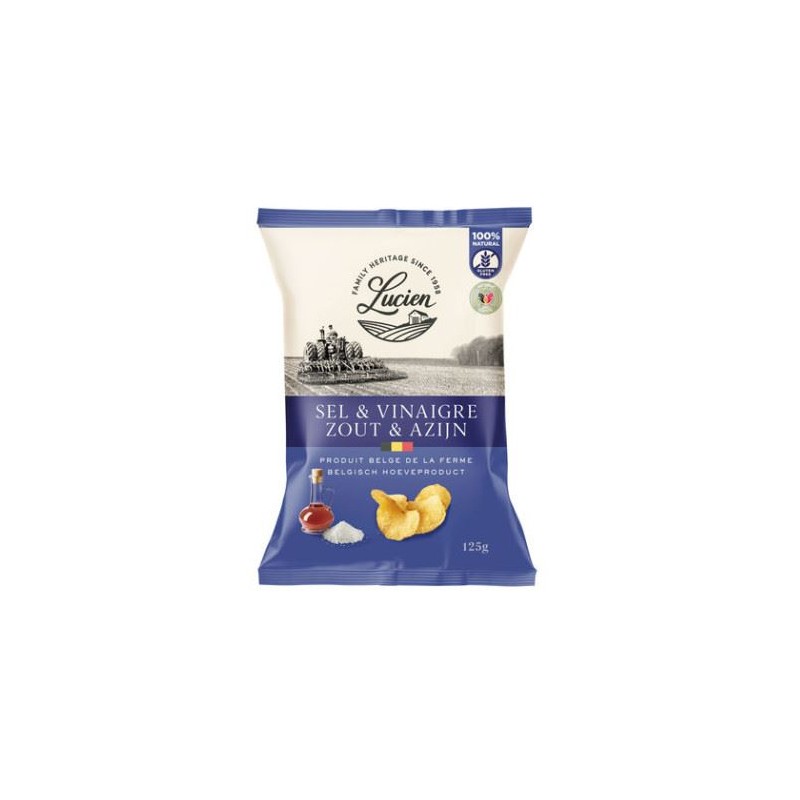 Lucien Chips Salt and Vinegar 125 gr