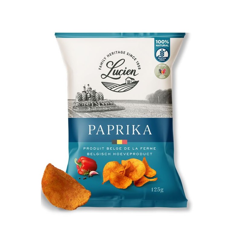 Lucien Chips Paprika 125 gr