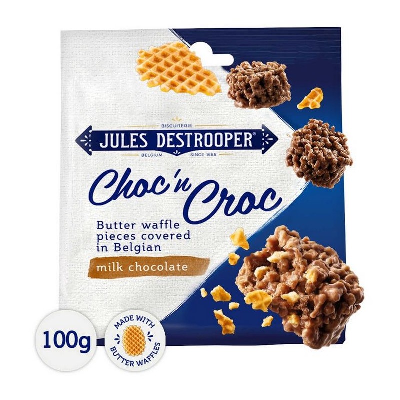 JULES DESTROOPER Choc 'n Croc Chocolate Wafers 100g