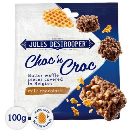 JULES DESTROOPER Choc 'n Croc de Gaufrettes au Chocolat 100g