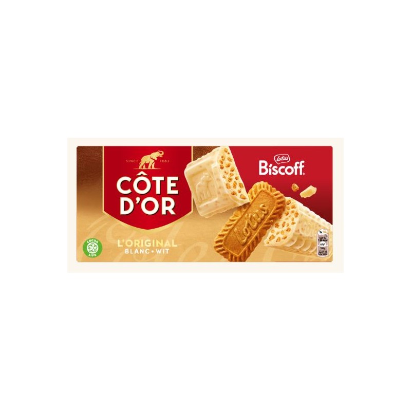 COTE D'OR tablettte l'original Biscoff blanc 380 g