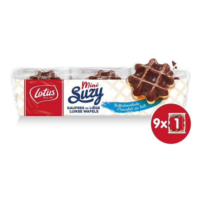 Lotus Suzy Mini Liège Waffles Milk Chocolate 292 gr