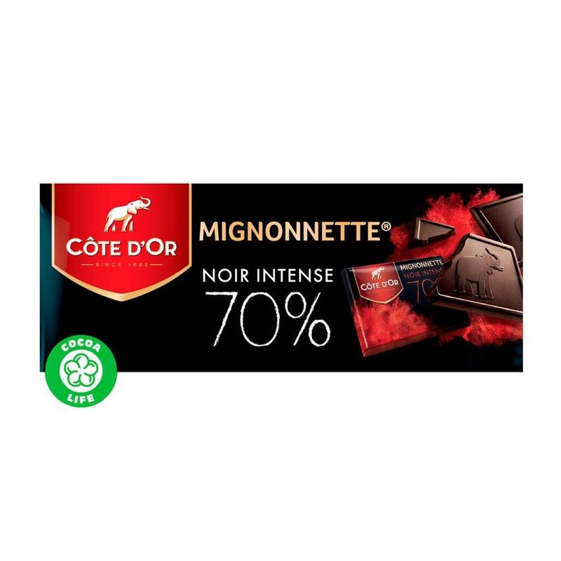 Côte d'Or mignonette noir 70%    180gr