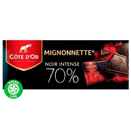 Côte d'Or mignonette noir intense 70% 180gr