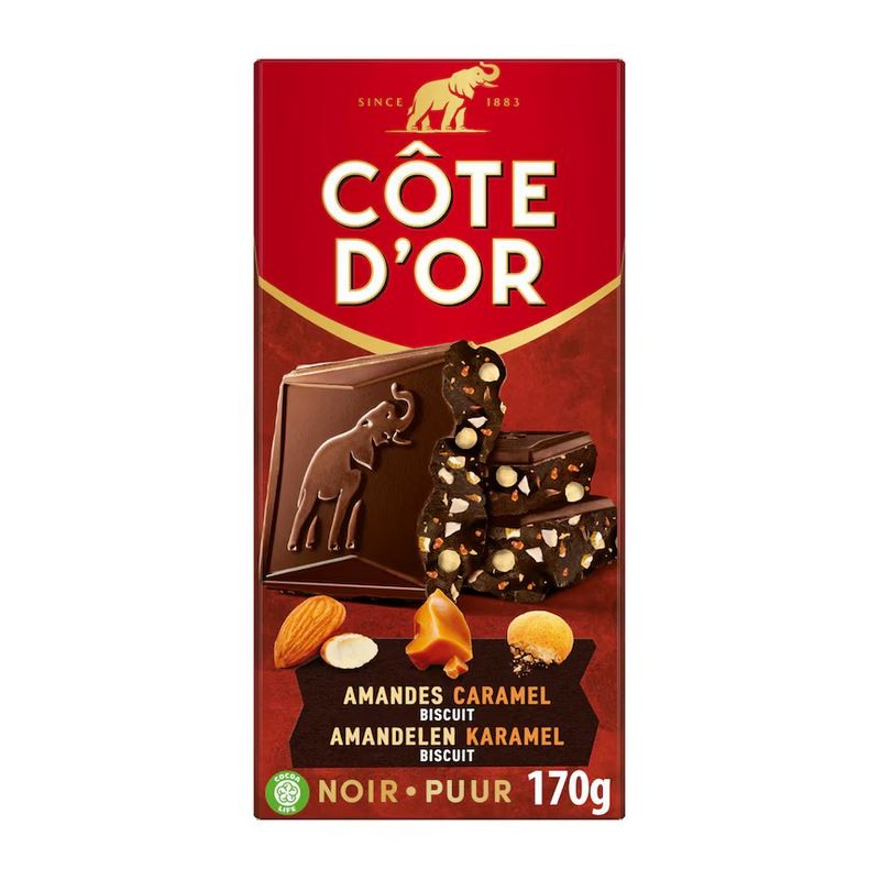 Côte d'Or Dark Chocolate Caramel Almond Biscuit 170 gr