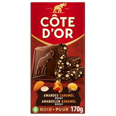 Côte d'Or Dark Chocolate Caramel Almond Biscuit 170 gr