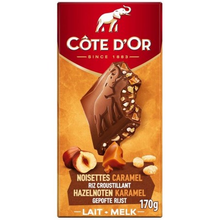 Côte d'Or Milk Chocolate Hazelnut Caramel Crispy Rice 170 gr