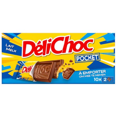 Delacre Délichoc Chocolat au Lait pocket 10 x 25gr