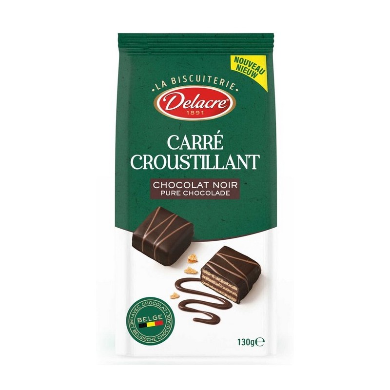 Delacre Carré Croustillant Chocolat Noir 130 g