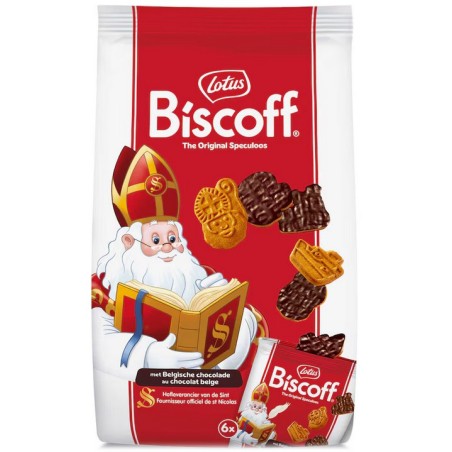 Lotus Biscoff Saint-Nicolas mini chocolate speculoos 6 x 25 g