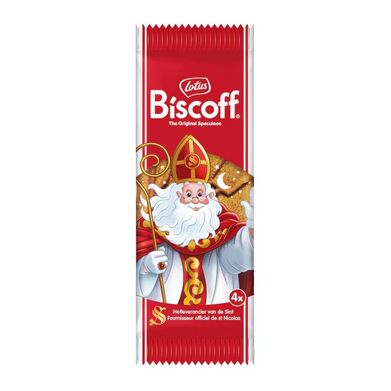 LOTUS Biscoff Speculoos Saint Nicolas 18 cm 4 pièces 143g