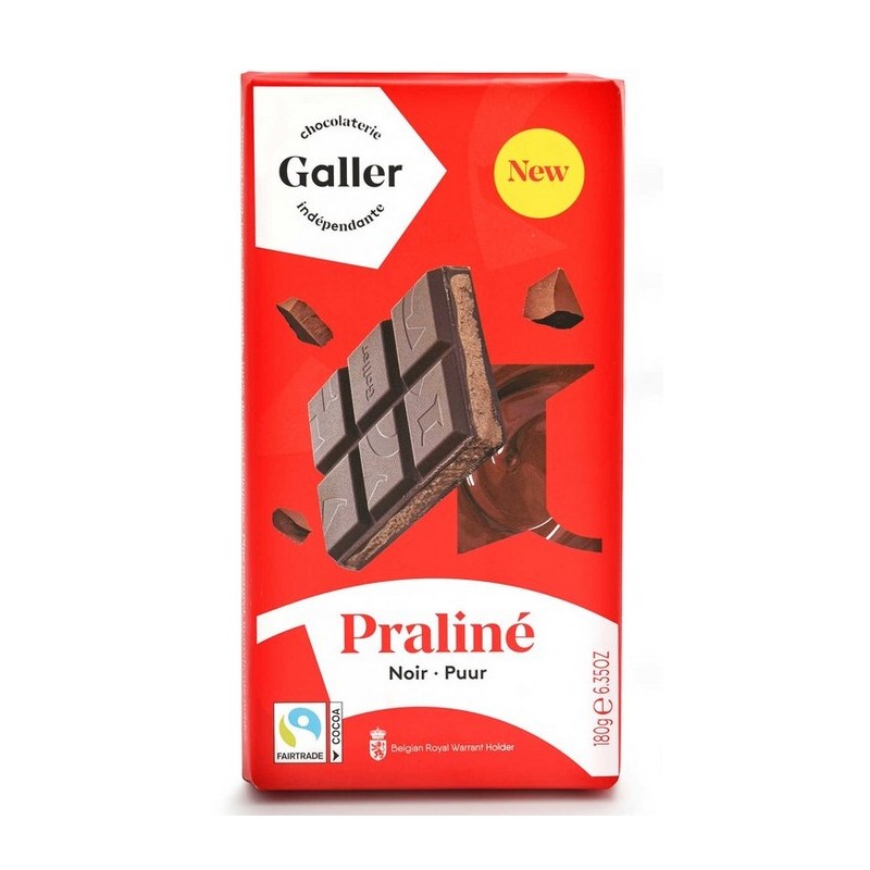 Galler Dark Praline Chocolate Tablet 180 g