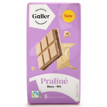 Tablette Galler Blanc Praliné 180 g