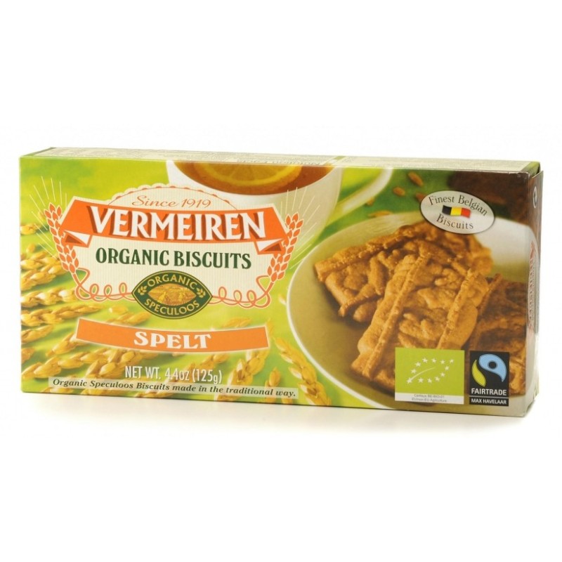 Vermeiren Biscuits fairtrade d'épautre biologiques 12x125g