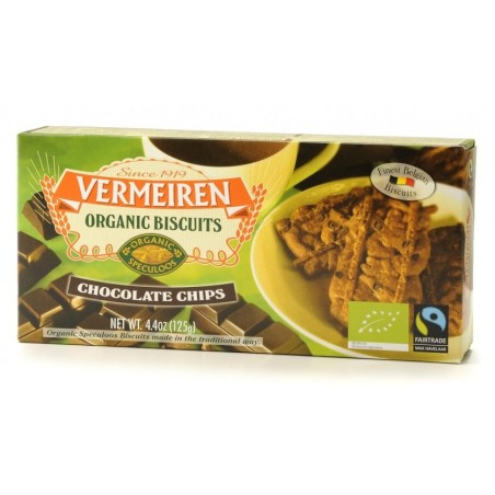 Vermeiren organic fairtrade chocolate chip biscuits 125g