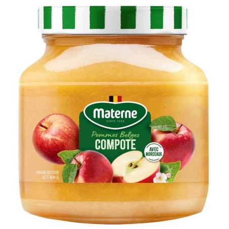 Materne Compote de Pommes avec Morceaux 185 g