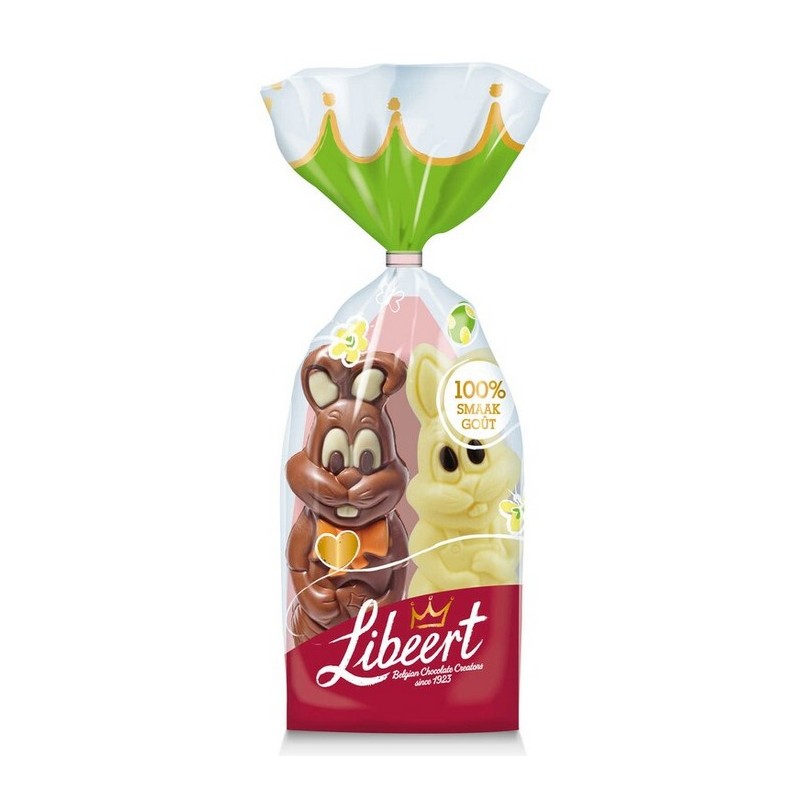 Libeert Easter Bunnies White and Milk 100g
