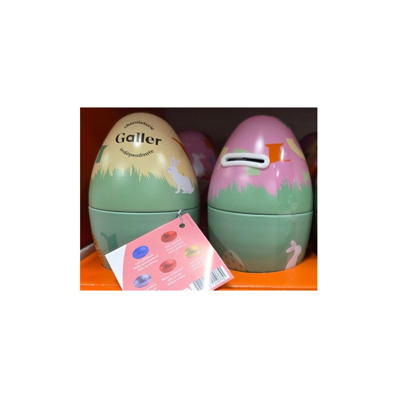 Galler Metal Egg Assortment of Chocolates and Money Box 135g