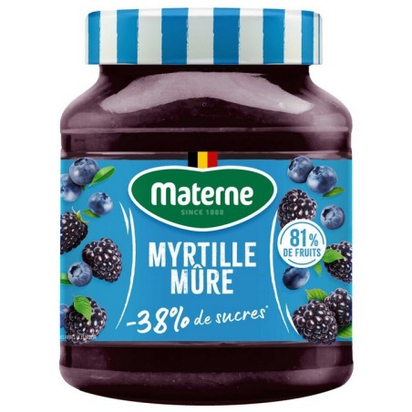 Materne Light Fruit Spread Blueberry Blackberry 335 gr
