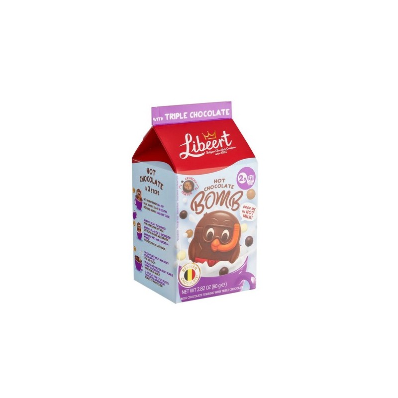 Libeert Bombe de Chocolat Chaud au Lait Triple Chocolat 80 g