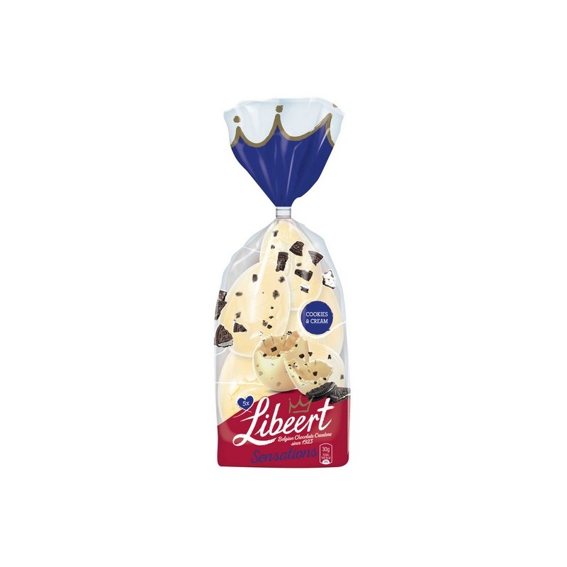 Libeert Sachet Oeufs Blanc Cookies&Cream 150 g