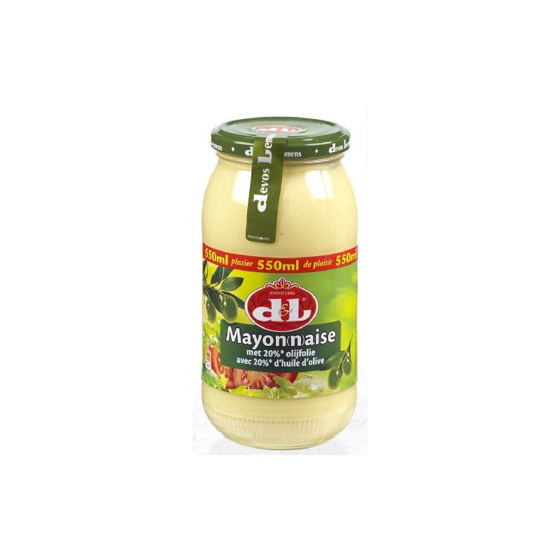 Devos Lemmens mayonnaise huile d'olive 550ml